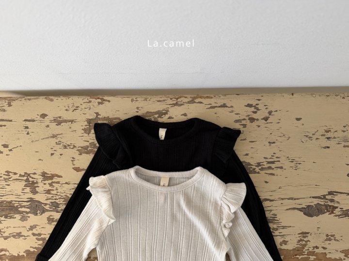 La Camel - Korean Baby Fashion - #babyoutfit - Nina Shoulder Frill Tee - 3