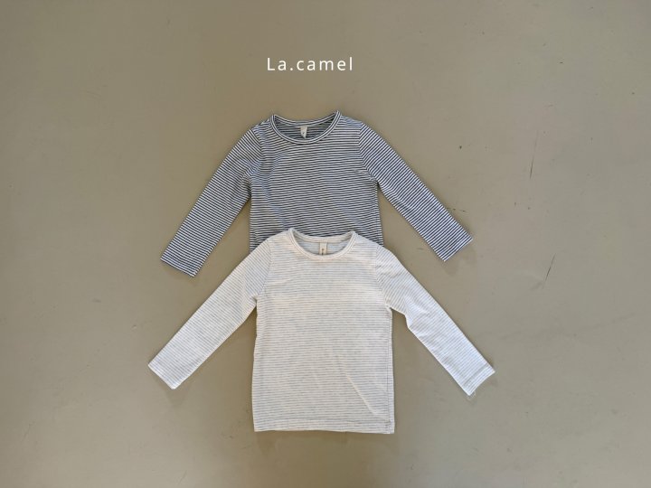 La Camel - Korean Baby Fashion - #babyoutfit - Stripe Tee