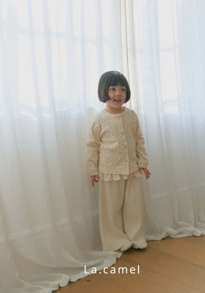 La Camel - Korean Baby Fashion - #onlinebabyboutique - Swan Eyelet Cardigan - 7