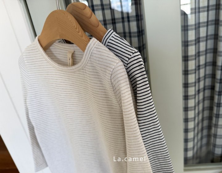 La Camel - Korean Baby Fashion - #onlinebabyboutique - Stripe Tee - 3