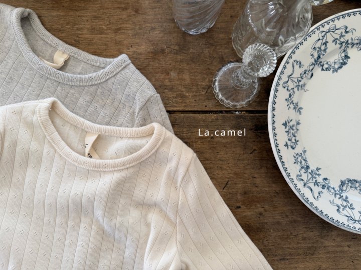 La Camel - Korean Baby Fashion - #onlinebabyboutique - Molly Eyelet Tee - 9