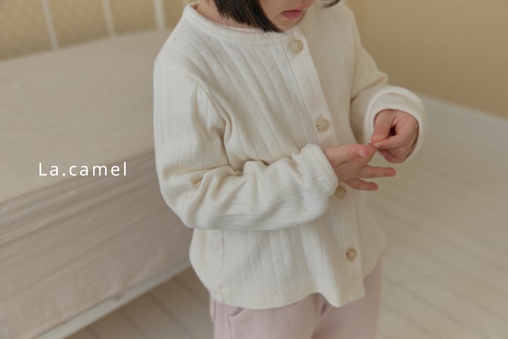 La Camel - Korean Baby Fashion - #onlinebabyboutique - Molly Eyelet Cardigan - 8