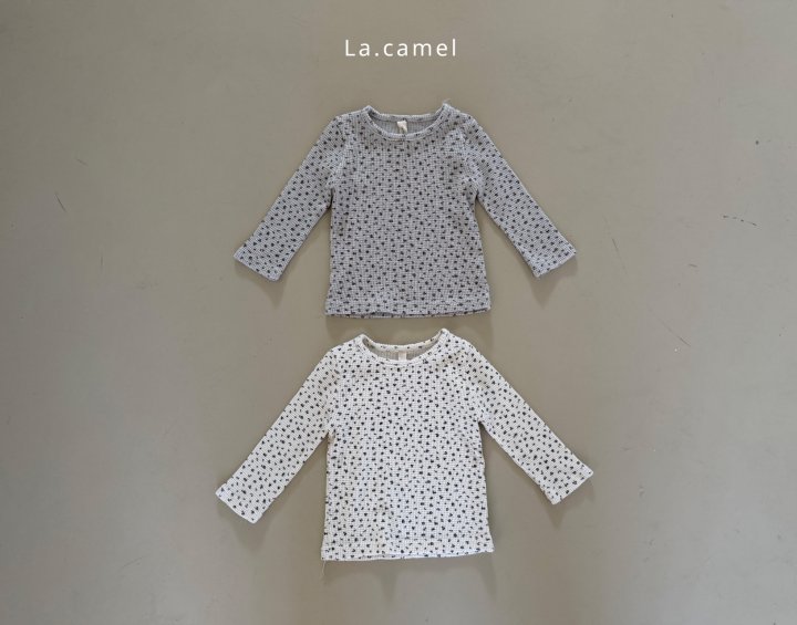 La Camel - Korean Baby Fashion - #onlinebabyboutique - Eva Waffle Tee - 3