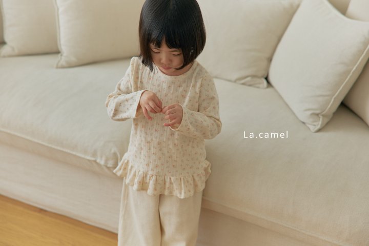 La Camel - Korean Baby Fashion - #onlinebabyshop - Swan Eyelet Tee - 7
