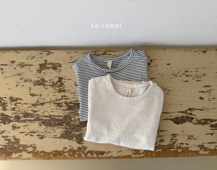 La Camel - Korean Baby Fashion - #onlinebabyboutique - Stripe Tee - 4