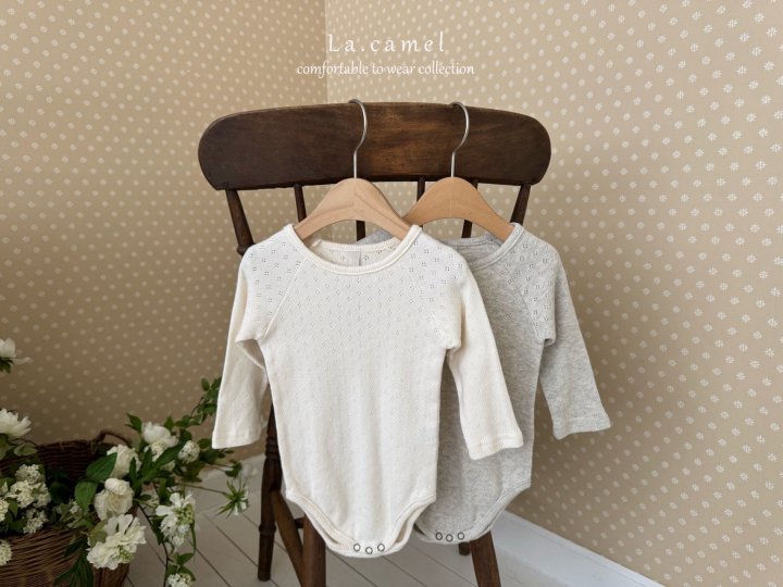 La Camel - Korean Baby Fashion - #smilingbaby - Vanilla Eyelet Suit