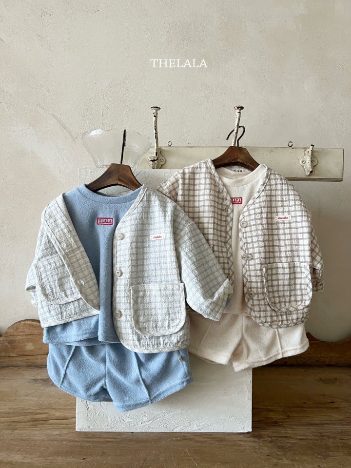 Lala - Korean Baby Fashion - #babyboutique - Dobby Check Jacket - 3