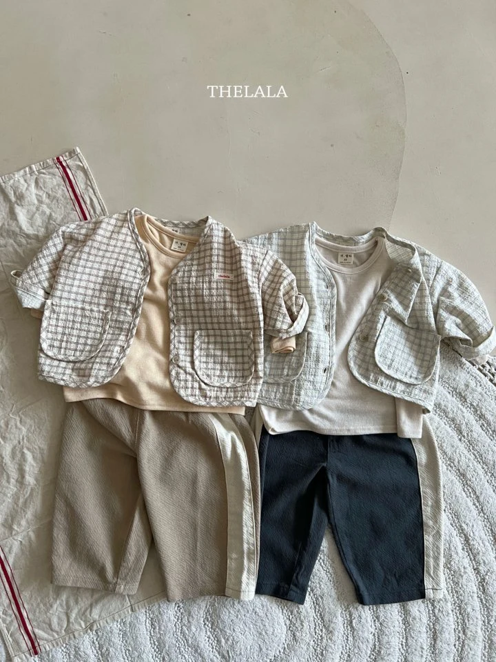 Lala - Korean Baby Fashion - #babyboutique - Dobby Check Jacket - 4