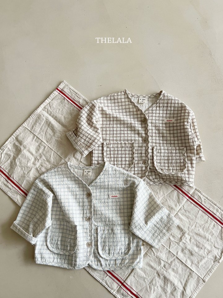 Lala - Korean Baby Fashion - #babyfever - Dobby Check Jacket - 7