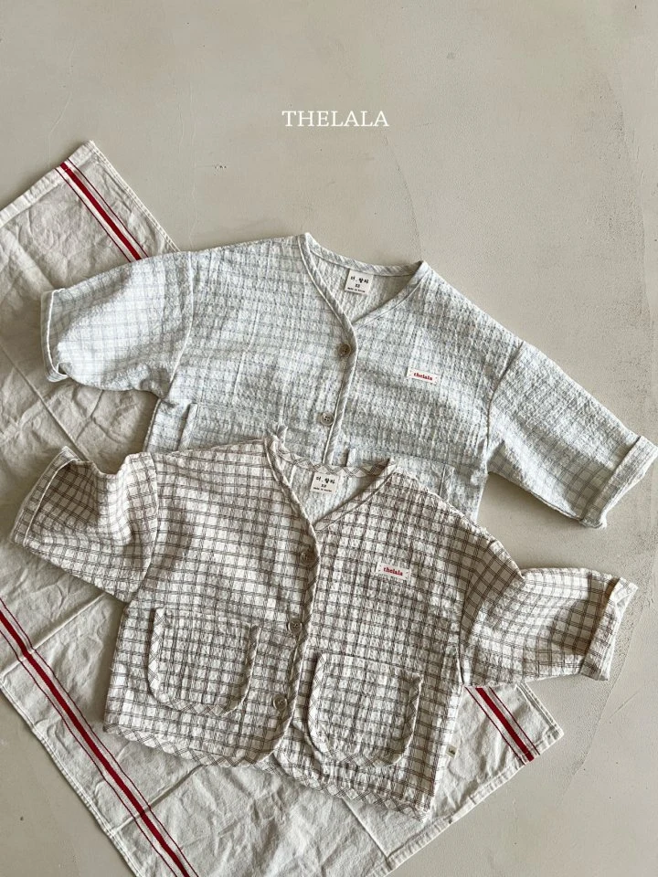 Lala - Korean Baby Fashion - #babygirlfashion - Dobby Check Jacket - 8