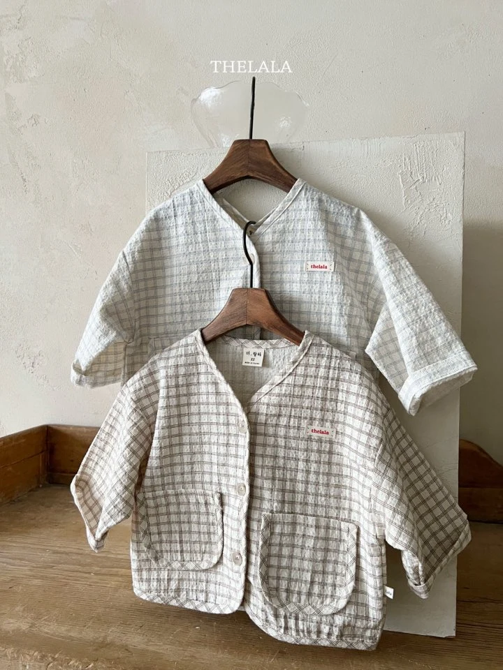 Lala - Korean Baby Fashion - #babyootd - Dobby Check Jacket - 11