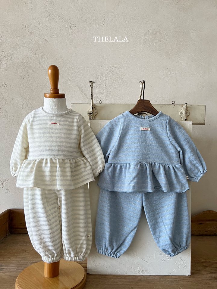 Lala - Korean Baby Fashion - #babyootd - Sparkle Top Bottom Set