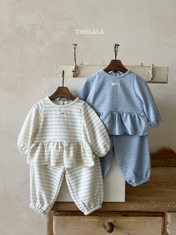 Lala - Korean Baby Fashion - #babyoutfit - Sparkle Top Bottom Set - 3