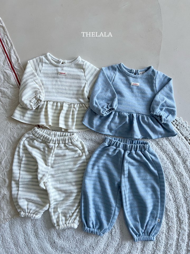 Lala - Korean Baby Fashion - #onlinebabyshop - Sparkle Top Bottom Set - 6