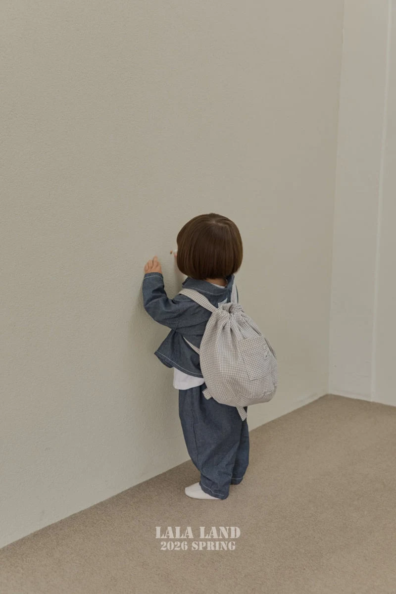 Lalaland - Korean Baby Fashion - #babyboutique - Check Backpack - 5