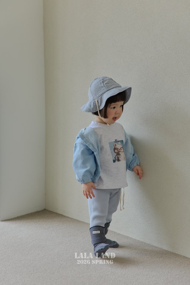 Lalaland - Korean Baby Fashion - #babyboutique - Bebe Denim Shirring Hoodie - 6