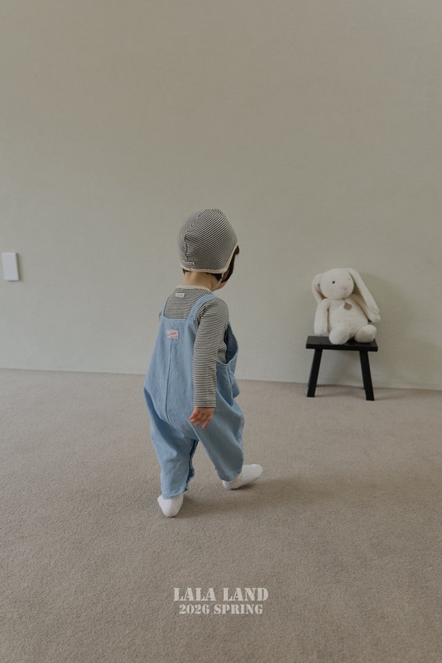 Lalaland - Korean Baby Fashion - #onlinebabyshop - Bebe Denim Overalls - 4