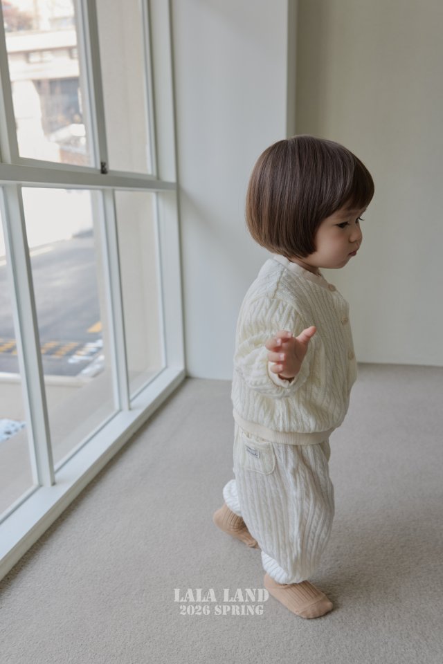 Lalaland - Korean Baby Fashion - #babyboutique - Bebe Cable Knit Jogger Pants - 10