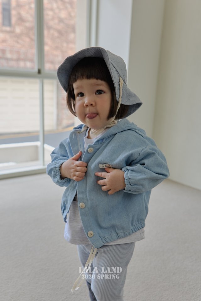 Lalaland - Korean Baby Fashion - #babyboutiqueclothing - Bebe Denim Shirring Hoodie - 7