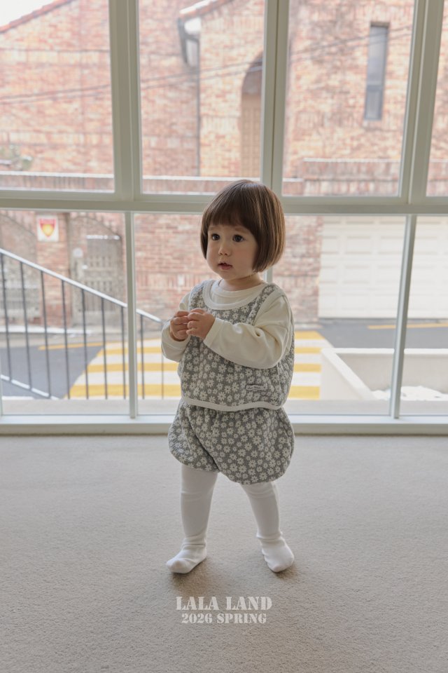 Lalaland - Korean Baby Fashion - #babyclothing - Bebe Cheese Ribbed Footed Leggings - 6