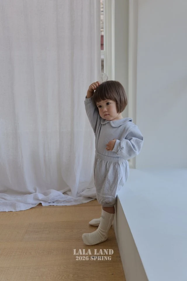 Lalaland - Korean Baby Fashion - #babyfashion - Bebe Organic Round Collar Tee - 3