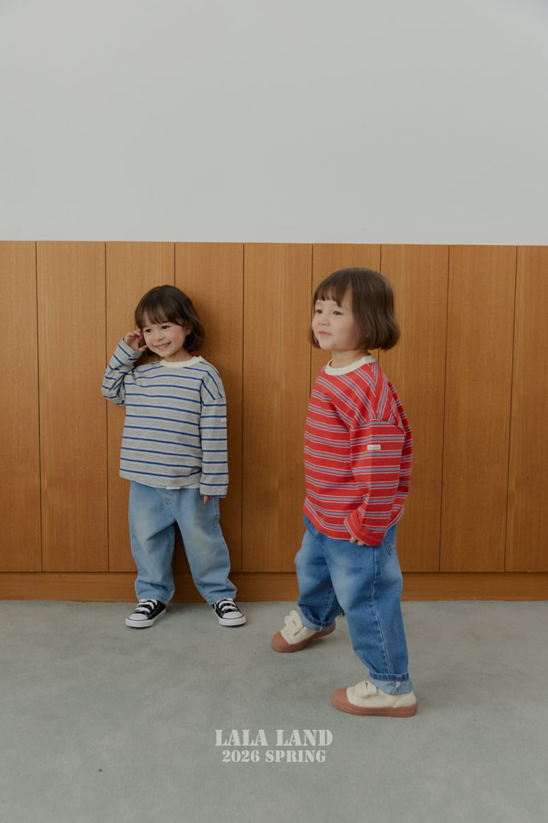 Lalaland - Korean Baby Fashion - #babyfever - Lala Washed Denim Pants - 12