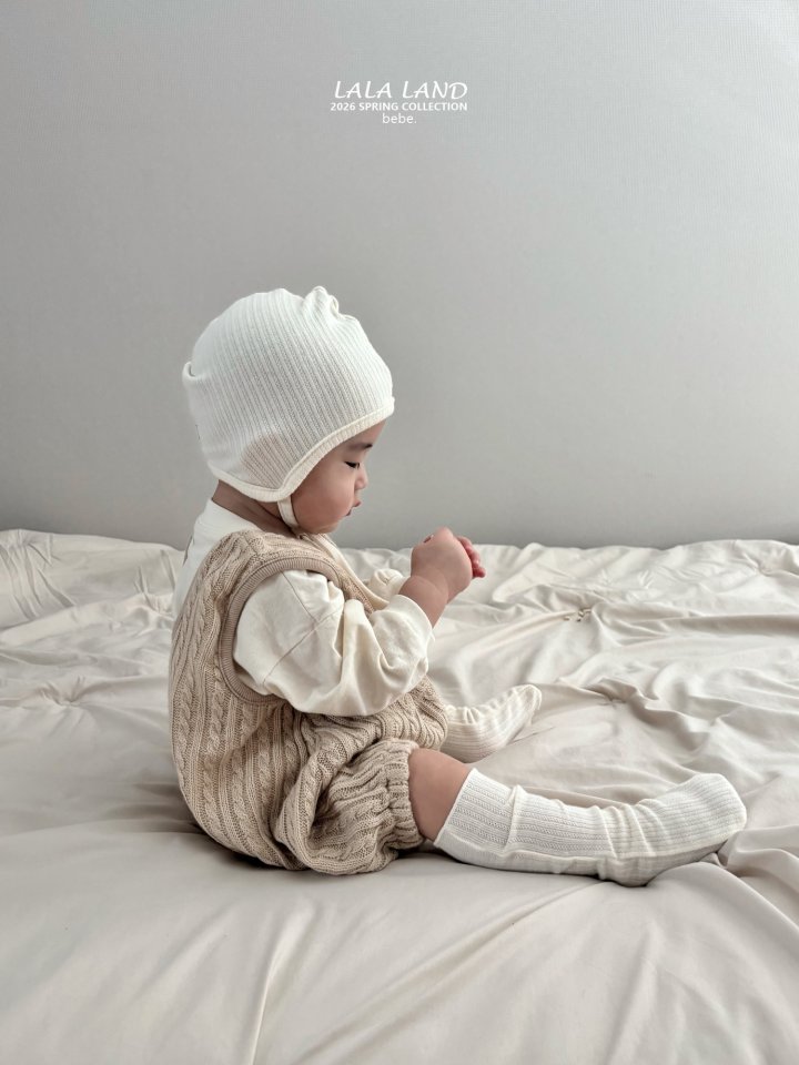 Lalaland - Korean Baby Fashion - #babyfever - Bebe Blanc Bonnet - 12
