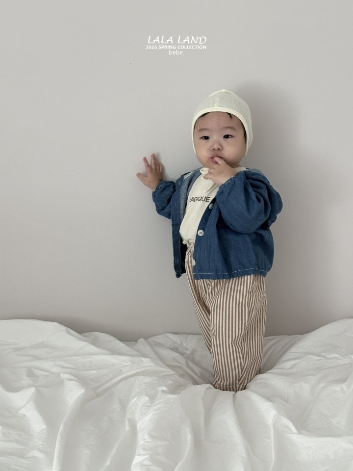 Lalaland - Korean Baby Fashion - #babyfever - Bebe Denim Shirring Hoodie - 10