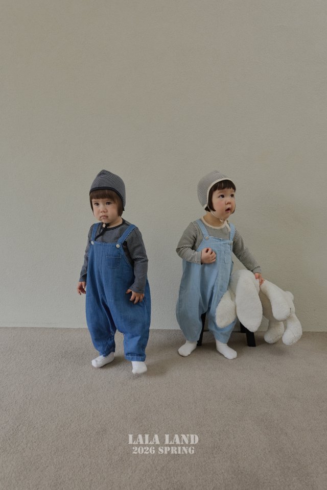 Lalaland - Korean Baby Fashion - #babyfever - Bebe Denim Overalls - 9