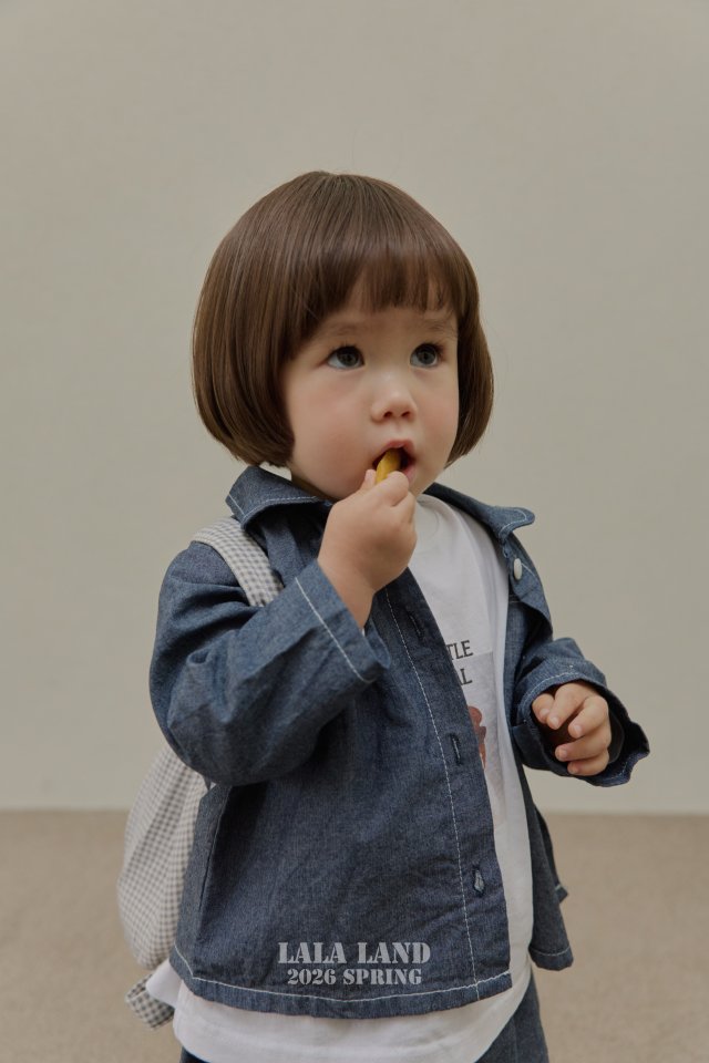 Lalaland - Korean Baby Fashion - #babyfever - Bebe Denim Vintage Shirt - 6