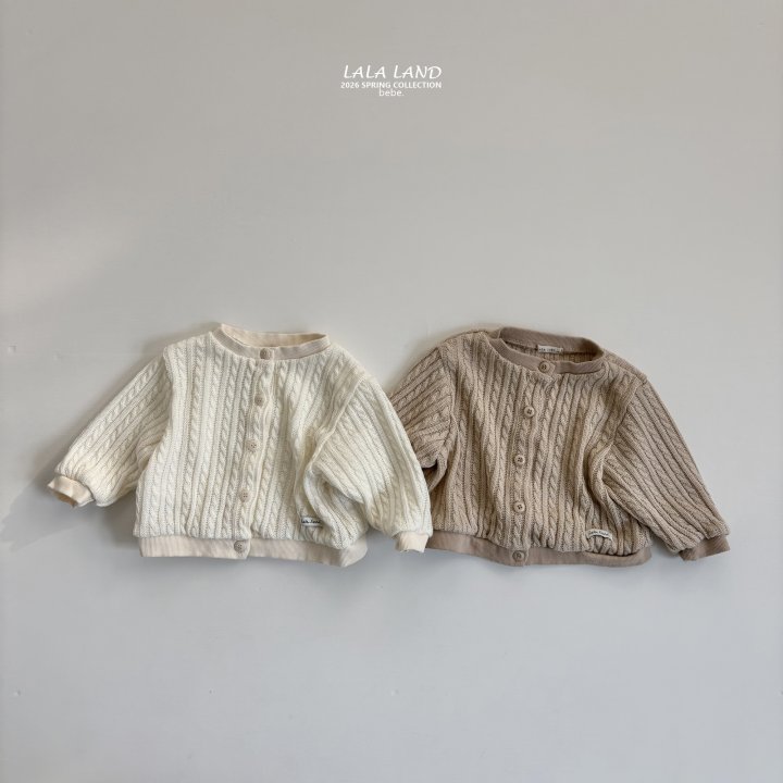 Lalaland - Korean Baby Fashion - #babygirlfashion - Bebe Cable Knit Cardigan