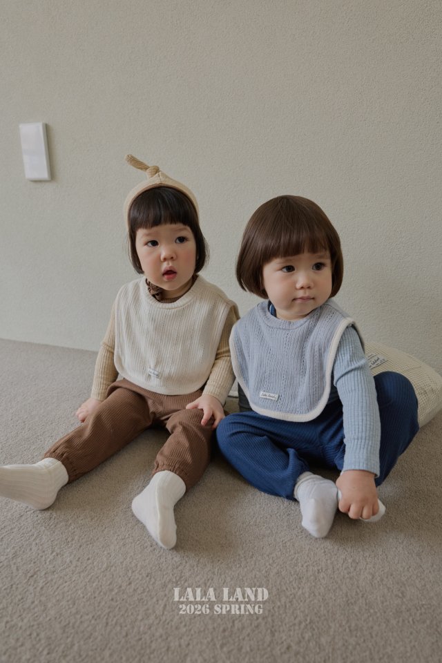 Lalaland - Korean Baby Fashion - #babygirlfashion - Bebe Modal Ribbed Top Bottom Set - 9