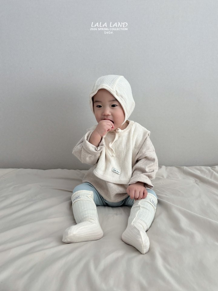 Lalaland - Korean Baby Fashion - #babygirlfashion - Bebe Fries Ribbed Tee - 12