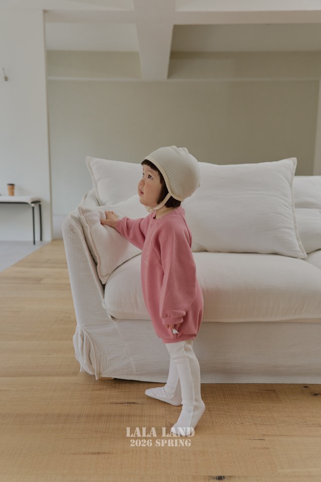Lalaland - Korean Baby Fashion - #babygirlfashion - Bebe Cheese Ribbed Footed Leggings - 9