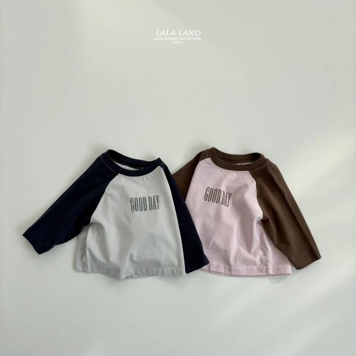 Lalaland - Korean Baby Fashion - #babylifestyle - Bebe Good Day Raglan Tee