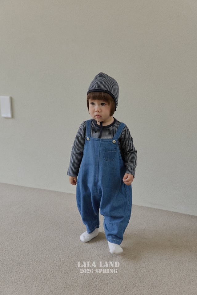 Lalaland - Korean Baby Fashion - #babyoninstagram - Bebe Denim Overalls - 12