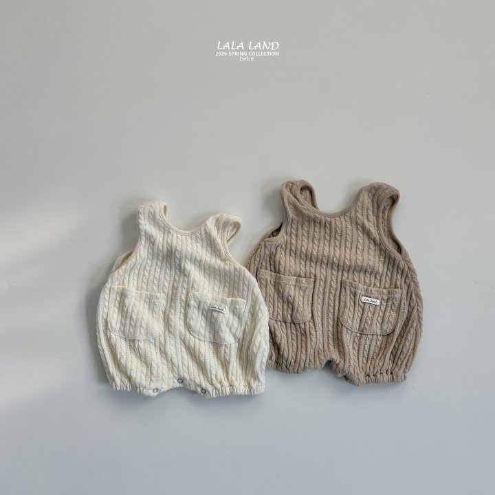 Lalaland - Korean Baby Fashion - #babyoninstagram - Bebe Cable Knit Overalls