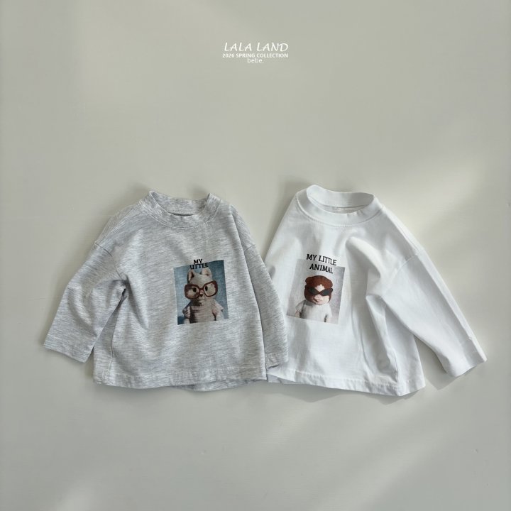 Lalaland - Korean Baby Fashion - #babyoninstagram - Bebe Animal Ribbed Tee