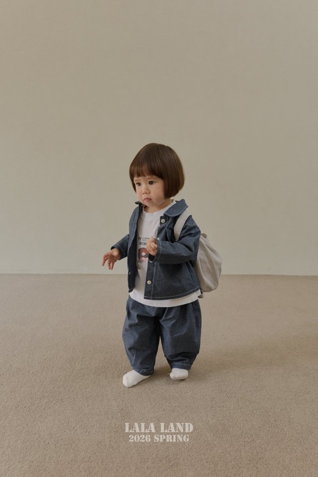 Lalaland - Korean Baby Fashion - #babyootd - Bebe Denim Vintage Shirt - 10
