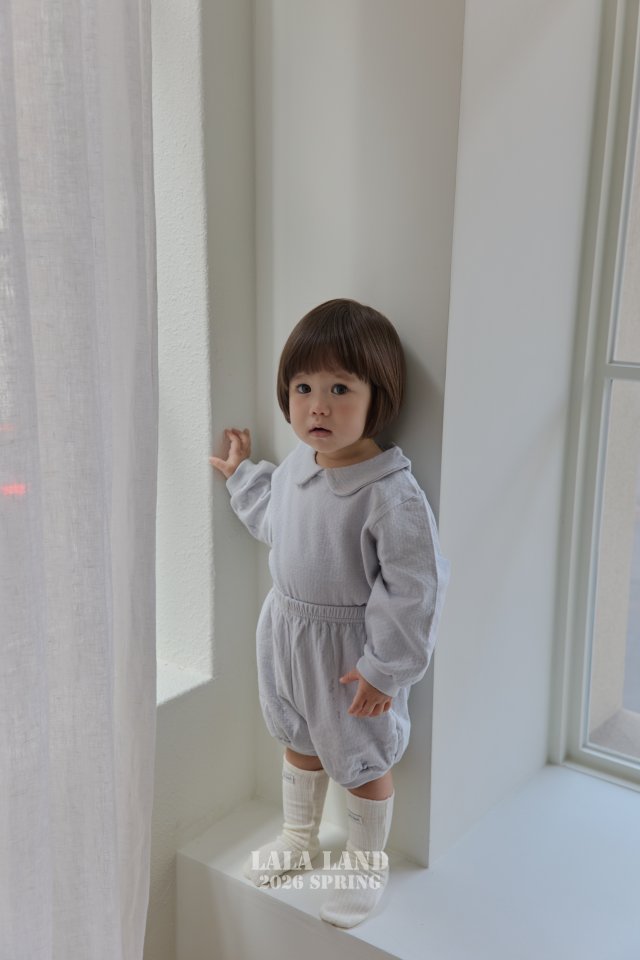 Lalaland - Korean Baby Fashion - #babyootd - Bebe Organic Round Collar Tee - 8