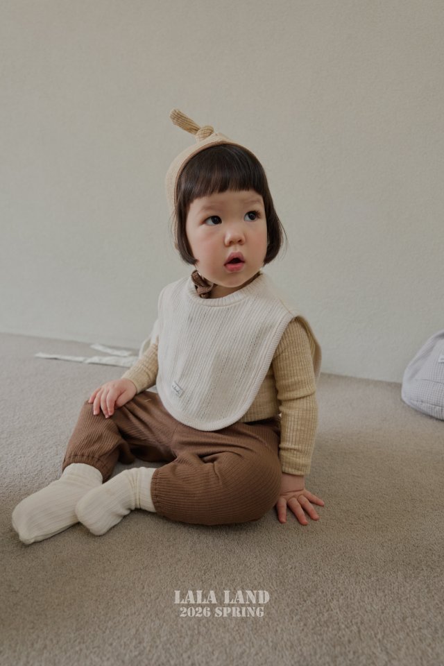 Lalaland - Korean Baby Fashion - #babyootd - Bebe Modal Ribbed Top Bottom Set - 12