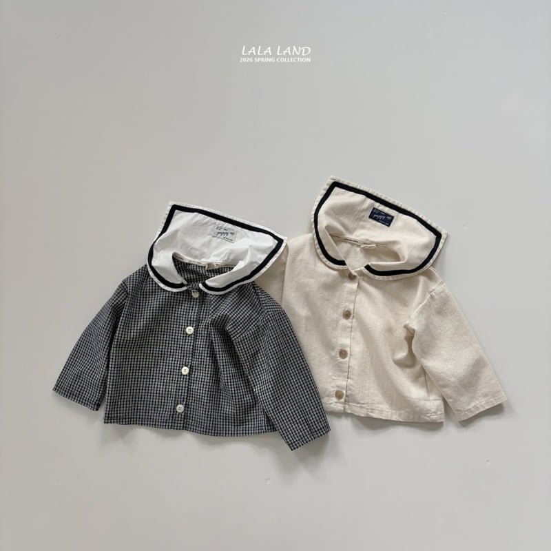 Lalaland - Korean Baby Fashion - #babyoutfit - Sailor Collar Shirt