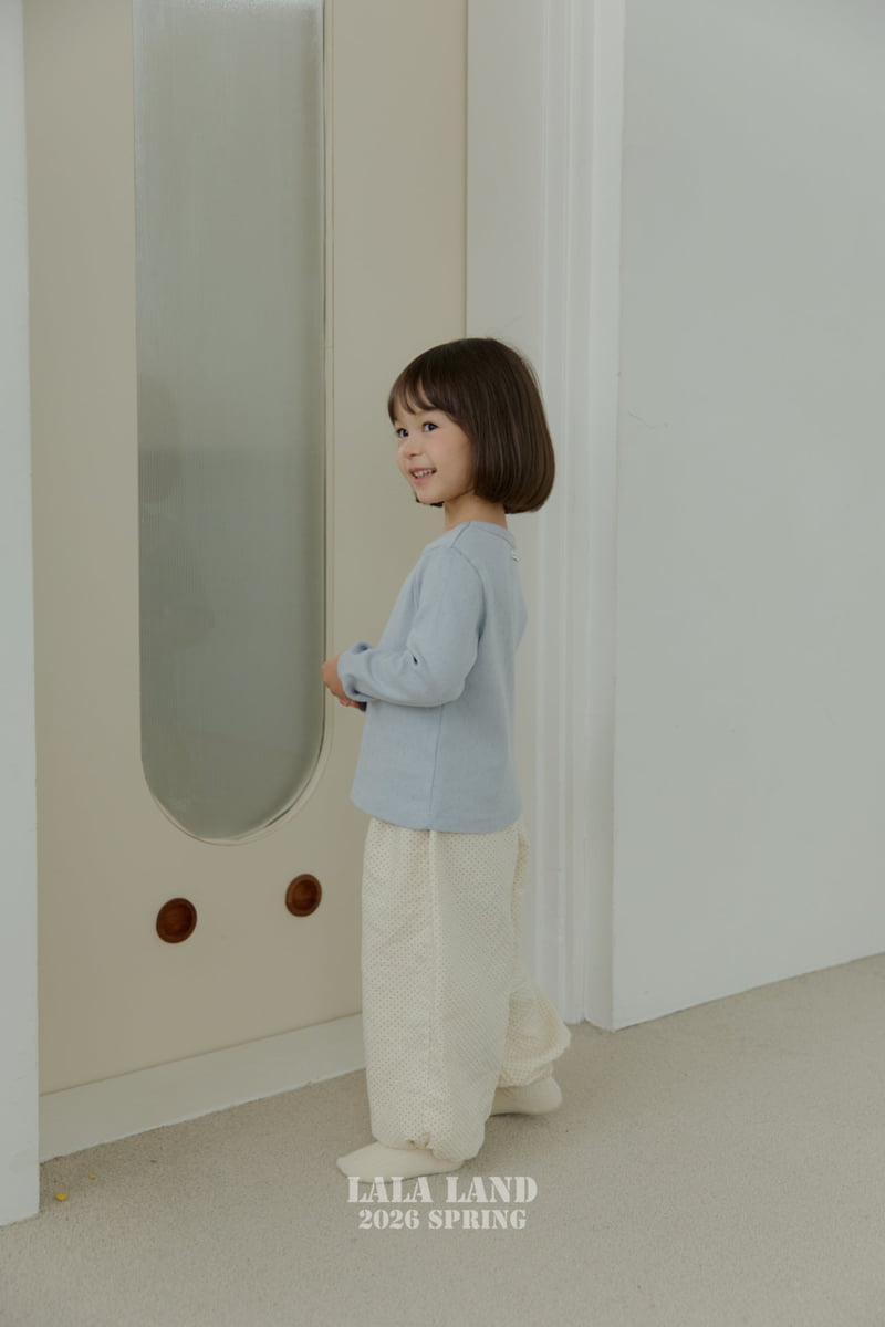 Lalaland - Korean Baby Fashion - #babyoutfit - Eyelet Slim Long Sleeve Tee - 10