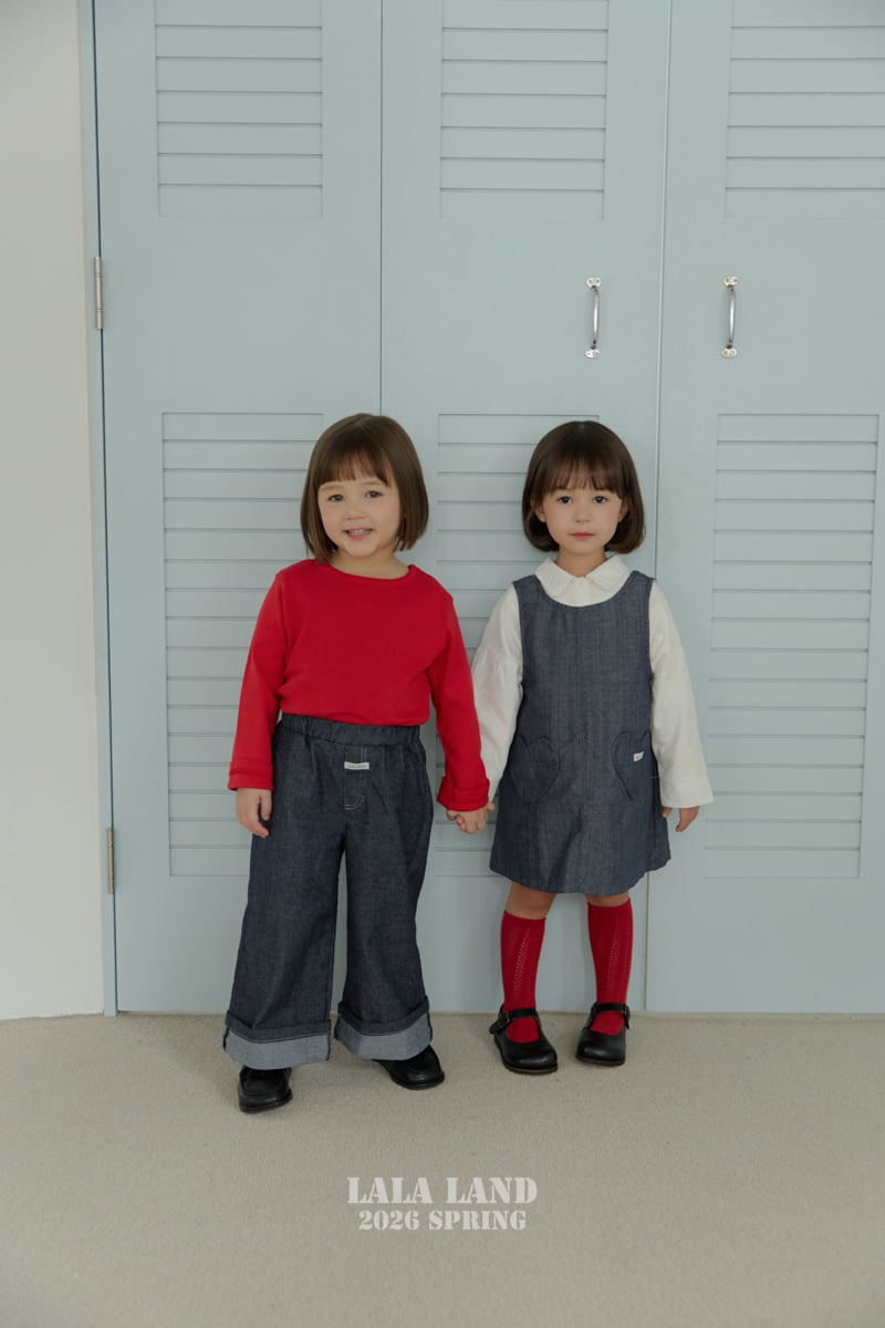 Lalaland - Korean Baby Fashion - #babyoutfit - Roll-Up Stitch Denim Pants - 4