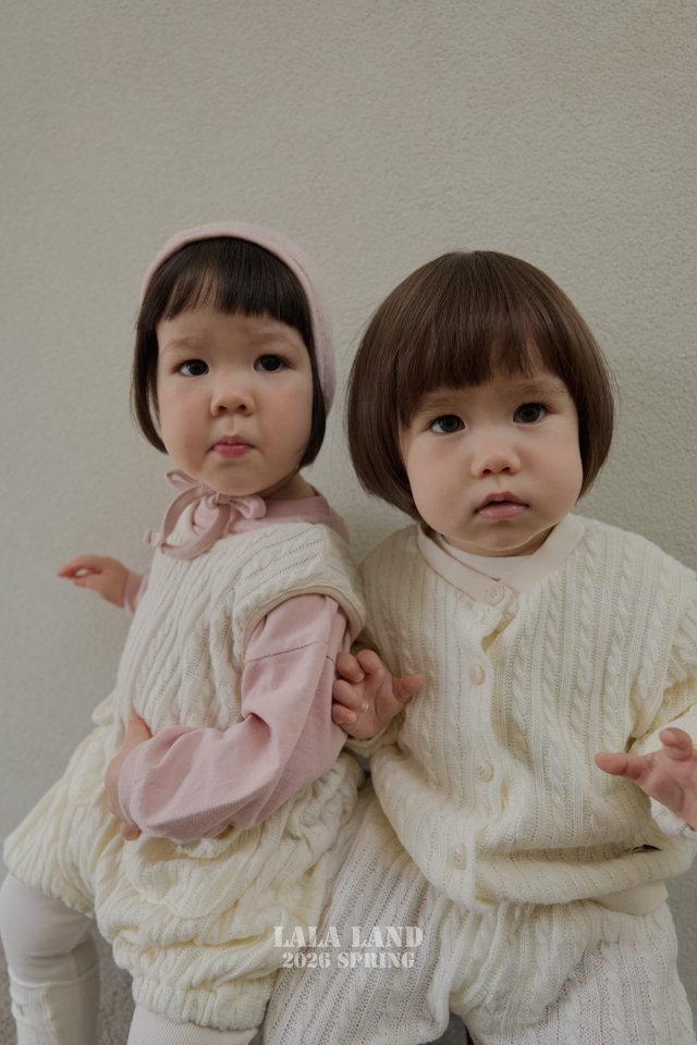 Lalaland - Korean Baby Fashion - #babyootd - Bebe Cable Knit Jogger Pants - 4