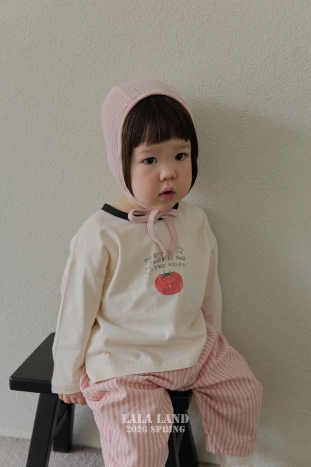 Lalaland - Korean Baby Fashion - #babyoutfit - Bebe Tomato Tee - 3