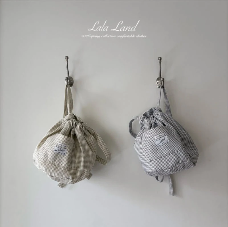 Lalaland - Korean Baby Fashion - #babywear - Check Backpack
