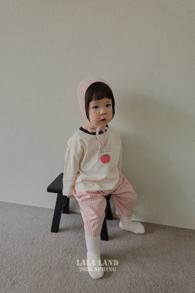 Lalaland - Korean Baby Fashion - #babyoutfit - Bebe Tomato Tee - 4