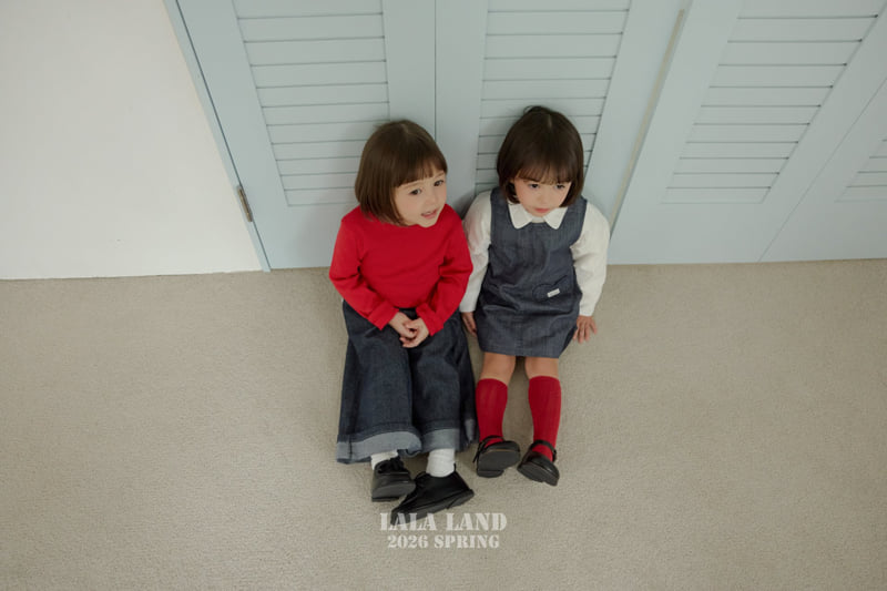Lalaland - Korean Baby Fashion - #onlinebabyboutique - Roll-Up Stitch Denim Pants - 6