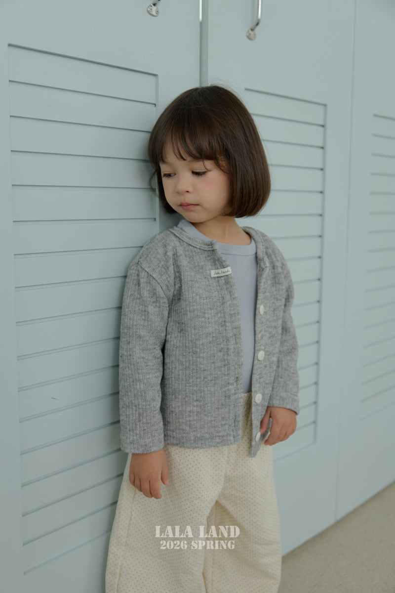 Lalaland - Korean Baby Fashion - #onlinebabyshop - Classic Ribbed Cardigan - 6